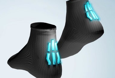 Schutz für die empfindliche Achillessehne mit 3D-Strickstruktur