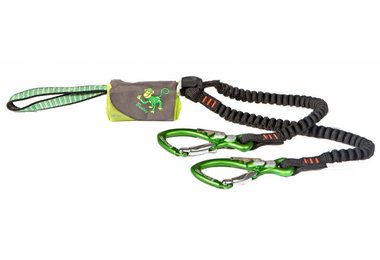 Skylotec Buddy -  ein Zwei-Stufen-System Dämpfer mit lustigem Karabiner kombiniert.