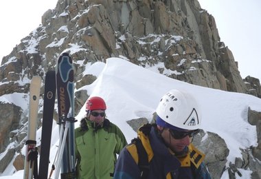 Roman Gregus und Marek Holubek am Pass vor der Abfahrt