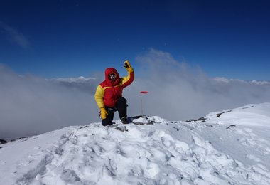 Auf dem Gipfel, 7129 m