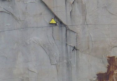 Dave Turner unter seinem Portaledge, Photo: Mike Rayner