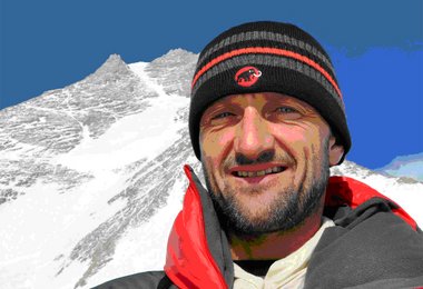 Christian Stangl vor dem Mt. Tyree; Foto: Hans Kammerlander