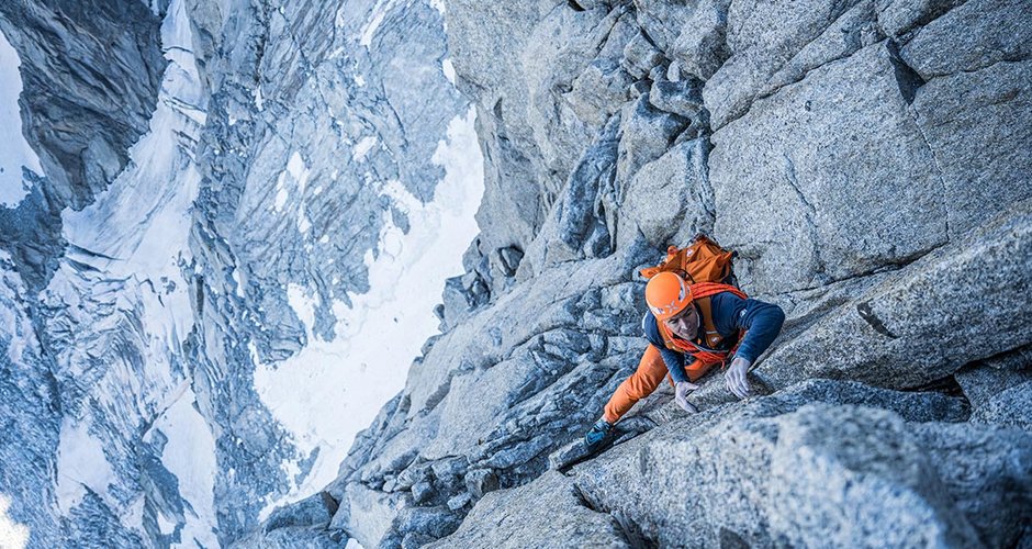 Dani Arnold an der Petit Dru