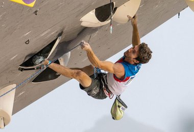 Stefano im Lead Welcoup in Briancon 2021  (c) Archiv Stefano Ghisolfi