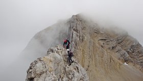 Auf dem Grat der Via ferrata Formenton