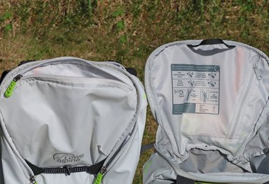 Top sind die beiden Deckelfächer links außen und rechts innen ...