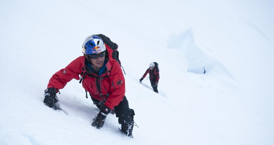 David Lama und Peter Ortner beim Aufstieg zum Col de la Patienca / Cerro Torre in Patagonia, Argentina. @ Corey Rich/Red Bull Content Pool