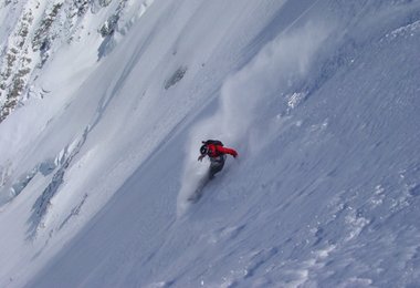 Max im obersten Teil der Taschach Eiswand