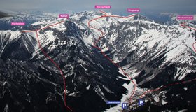 Übersicht Skitouren Hochschwab Seewiesen