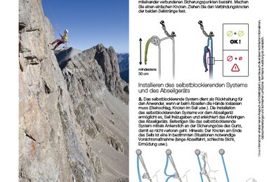 Korrekte Selbstsicherung beim Abseilen