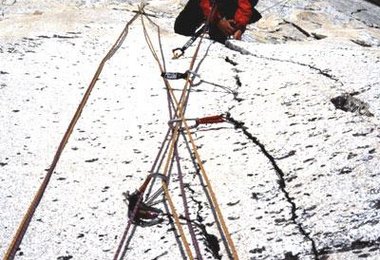 Jörg beim Nachstieg in der großen Platte