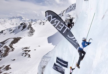 Romano Salis an der Eiswand Foto: Andrea Badrutt