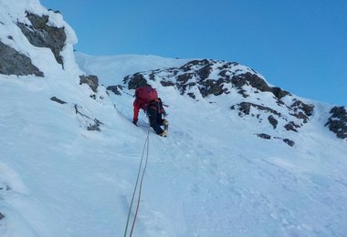 In der Hochgolling Nordwand. Foto: Strabag Alpinteam