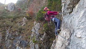 Kante nach der Seilbrücke - Adolari I Klettersteig
