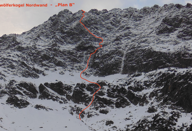 Erstbefahrung Zwölferkogel Nordwand via Plan B (c) Benni Brunner