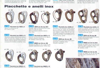 Der alte Katalog mit dem Raumer HANG FIX inox M8L (Nr. 122) wo von einer Eignung für 'su rocce non particulamente dure’, also 'nicht nur harten Fels' gesprochen wird.