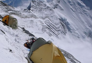 Letztes Biwak auf 7850 m