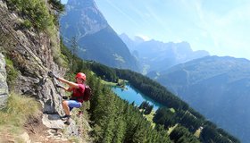 Immer ein schöner Blick auf den Arnisee - Adlerhorst Klettersteig