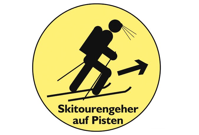 DAV-Regeln für Skitourengeher auf Skipisten