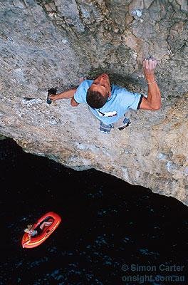 Steve beim erfolgreichen Durchstieg von Ring of Fire© Simon Carter/onsight.com.au