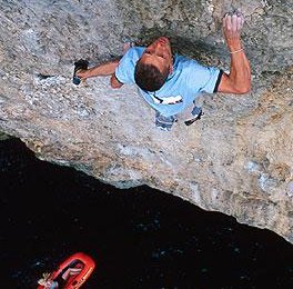 Steve beim erfolgreichen Durchstieg von Ring of Fire© Simon Carter/onsight.com.au