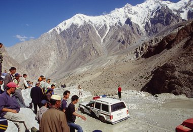Murenabgang bei der Anfahrt