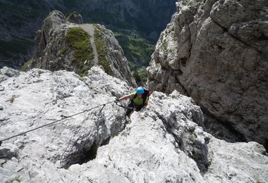 Die Steilstufe der Via ferrata Zacchi (c) Andreas Jentzsch