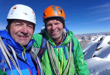 Paul Ramsden und Mike Fowler auf dem Gipfel des Kishtwar Kailash
