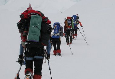 Der Weg zu Lager 2 bei der Akklimatisation; Foto:Veikka Gustafsson