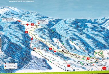 Erste beschneite Skitourenroute in Ammergauer Alpen