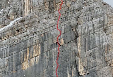 Die Route Kairos an der Laverella di Fora (c) Felix Bub