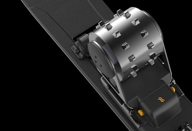 Die Antriebseinheit des E-Skimo Skis; UVP ist 4821 Euro