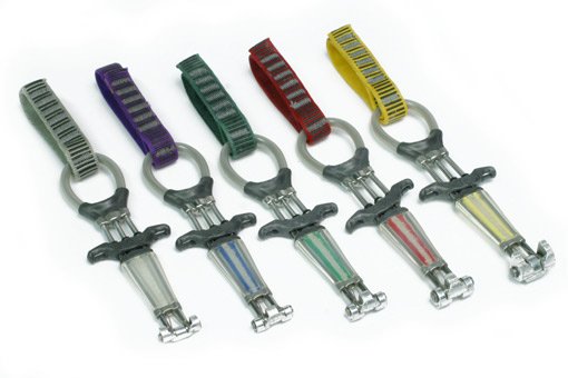 Die kleinen Wunderdinger Camalots™ C3 – die verschiedenen Größen sind farblich getrennt.