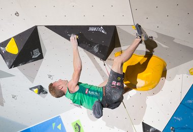 Jakob Schubert im Finale. (Foto: KVÖ / Heiko Wilhelm)