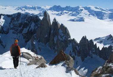 Abstieg vom Gipfel des Fitz Roy @ Rolando Garibotti