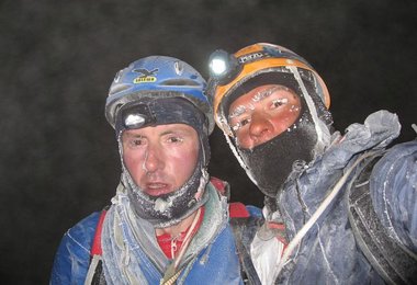 Blaz Stres und Miha Valic am Gipfel des Mont Blanc © Miha Valic