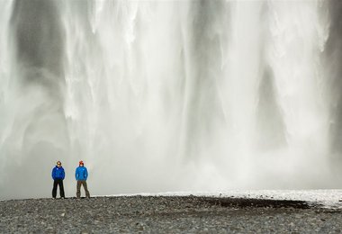 Albert und Markus vor dem Skogarfoss