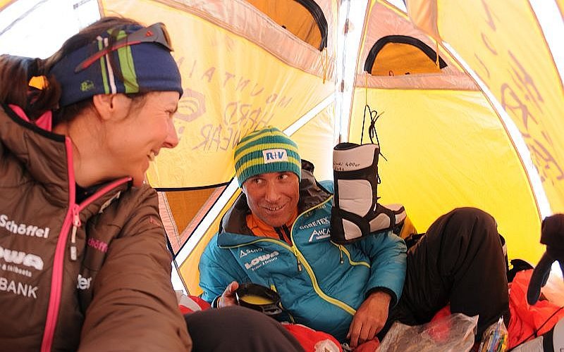 Gerlinde Kaltenbrunner und Ralf Dujmovits auf dem Everest Nordsattel Nordsattel © Ralf Dujmovits