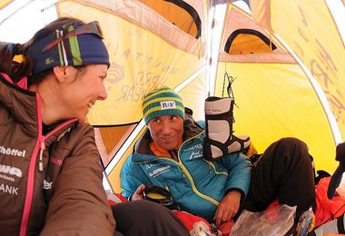 Gerlinde Kaltenbrunner und Ralf Dujmovits auf dem Everest Nordsattel Nordsattel © Ralf Dujmovits