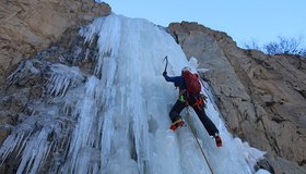 Dritte Seillänge - Gelber Fluss Eisfall im hinteren Kaunertal
