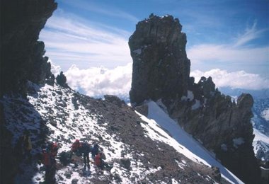 In der berüchtigten Canaletta am Aconcagua