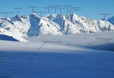 Die Gipfel der Virger Nordkette Winterbegehung - Foto: Andreas Rofner