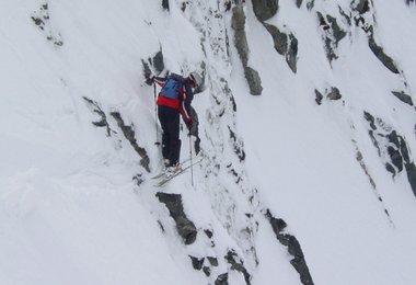 Hansjörg in der Diagonalen der Gefrorenen Wand