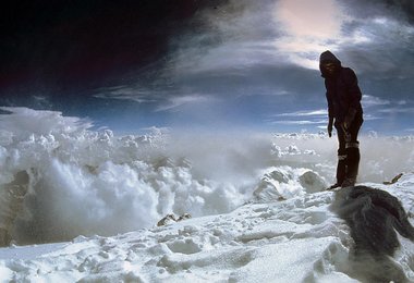 Reinhold Messner auf dem Gipfel des Nanga Parbat (1970)