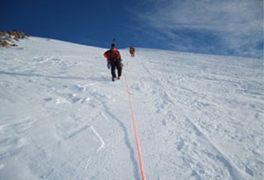Beim Aufstieg zum Gipfel