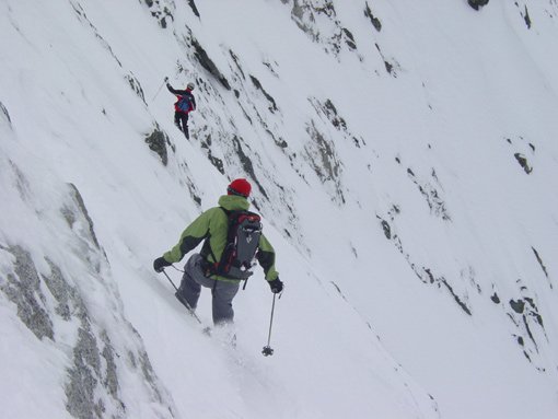 Hansjörg und Clemens Querung gefrorene Wand