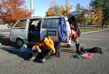 Gerhard Schaar - Resting after Mountaineering in Mt. Cook region in Twizel