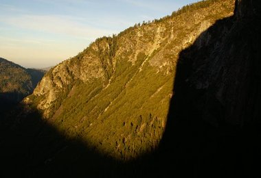 El Cap shade down in the valley