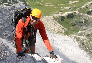 Mit Adidas Terrex Fast auf Klettertour in den Dolomiten (Foto: Helmut Mayerhofer)