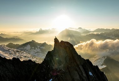 Auf einem der Grat am Salbitschijen; Fotos: Matthias Lüscher